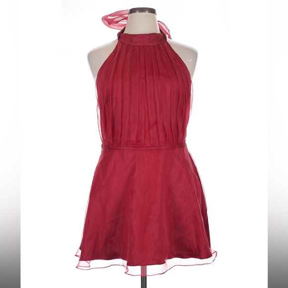 Lovers & Friends Heartbreaker Red Tulle Mini Dress Women’s XL - Picture 3 of 8